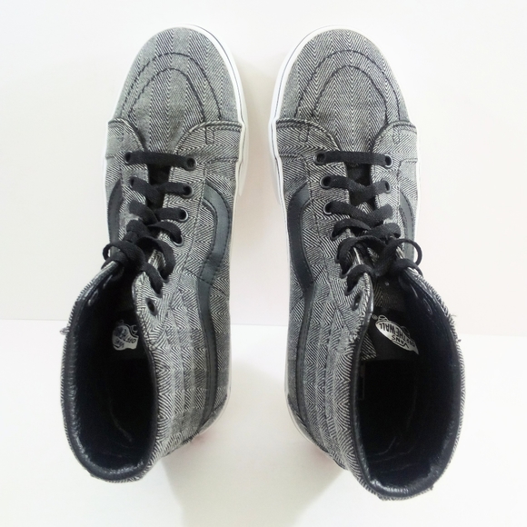 Vans Sk8-Hi Men 8 Women 9.5 Gray Black Skateboarding Shoes - Picture 6 of 8